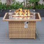 Cheltenham Modern Light Mix Brown Rattan Fire Pit