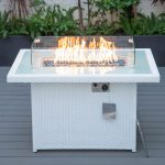 Cheltenham Modern White Rattan Fire Pit
