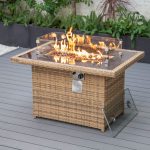 Cheltenham Modern Light Mix Brown Rattan Fire Pit - Image 2