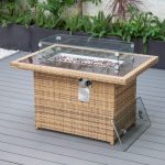 Cheltenham Modern Light Mix Brown Rattan Fire Pit - Image 3