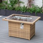 Cheltenham Modern Light Mix Brown Rattan Fire Pit - Image 4