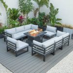 Cheltenham Aluminium 8 Seater Sofa Set Including Fire Pit Table - Image 17