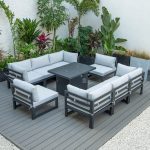 Cheltenham Aluminium 8 Seater Sofa Set Including Fire Pit Table - Image 6