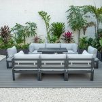 Cheltenham Aluminium 8 Seater Sofa Set Including Fire Pit Table - Image 8