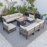 Cheltenham Aluminium 8 Seater Sofa Set Including Fire Pit Table - Image 4