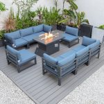Cheltenham Aluminium 8 Seater Sofa Set Including Fire Pit Table - Image 5