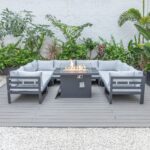 Cheltenham Aluminium 8 Seater U Shaped Sofa Set without Fire Pit Table - Image 5
